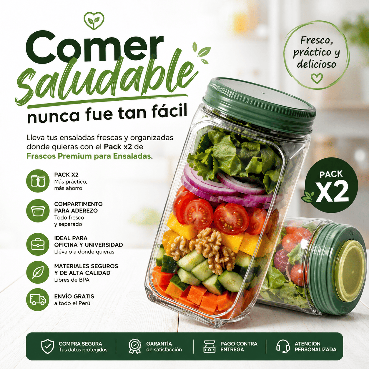 FRASCO PREMIUM PARA ENSALADAS (PACK X2UND)
