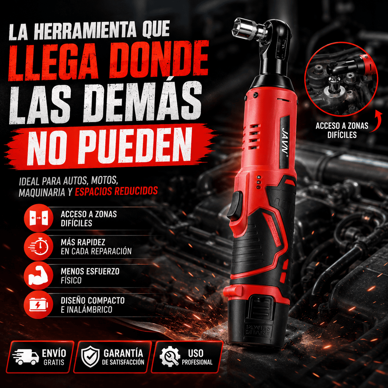 SET LLAVE DE TRINQUETE INALAMBRICA